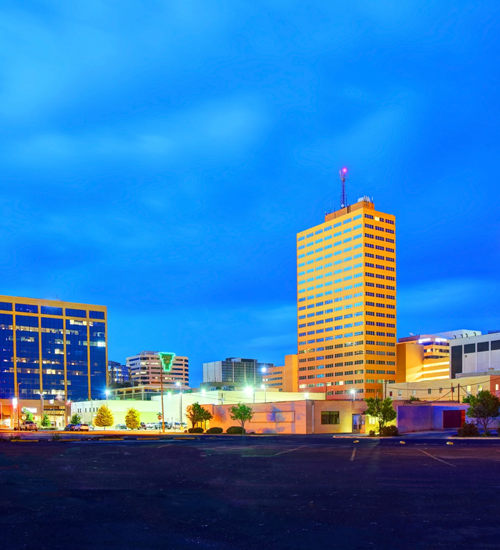 Nightsky of downtown Midland, Texas